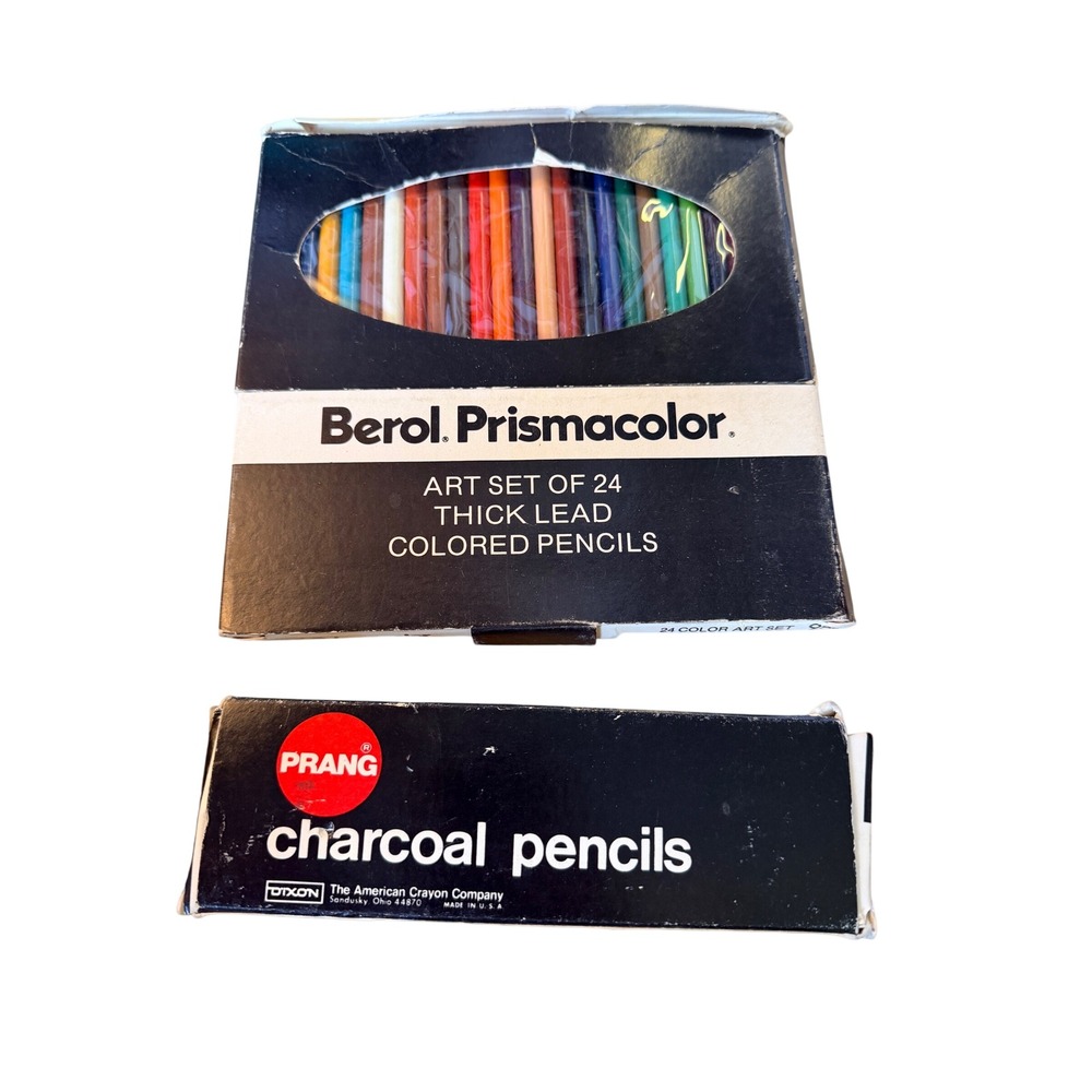 Berol Prang Pencils Set 24 Multicolor Good Vintage Art Supplies Studio Core